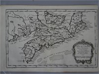 Carte de l'Acadie Isle Royale 1757,