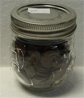 JAR OF APPROX. 260 CANADA 1-CENT COINS - 1937-1952
