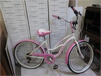 Kulana Sun Fish Pink & White Bike, like new
