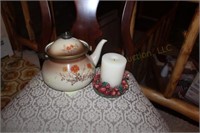 Mikasa Girarde Chef Tea Kettle and Candle Holder