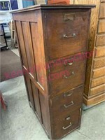 Antique oak 4-drawer file cabinet (hard to find)