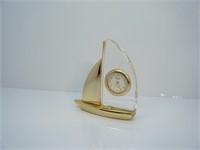Vintage Elgin sailboat crystal clock
