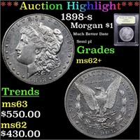 *Highlight* 1898-s Morgan $1 Graded Select Unc