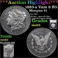 *Highlight* 1883-s Vam 9 R5 Morgan $1 Graded Selec