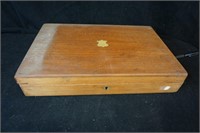 Vintage Wooden Box with Key Hole No Key