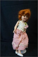 Early Plastic Doll (1920's)with stand
