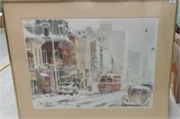 Toronto Streetcar in Winter Print