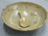 Antique Bread Bowl w/Ladle