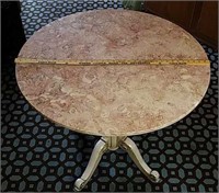 Four-legged Antique Oak Table, 28 in diameter,