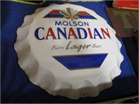 Canadian bottle cap sign