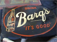 Drink Barq's wall mt dbl sided sign