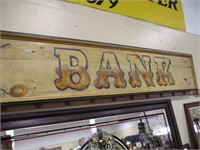 Wooden Bank sign