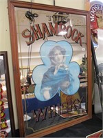 The Shamrock Whiskey -mirror sign