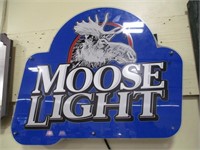Mooselight-lighted sign no bulb