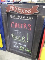 Picaroons wooden noticeboard sign