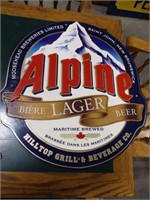 Alpine lager wooden sign