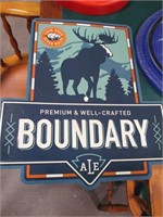 Boundry Ale tin sign