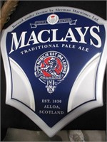 Maclays Pale Ale tin sign