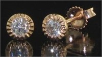 14kt Rose Gold 1/3 ct Diamond Stud Earrings