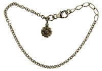 Sterling Silver Diamond Flower Bracelet