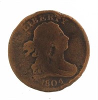 1804 Draped Bust Copper Half Cent *KEY