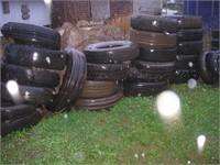 PILE OF MISC TIRES