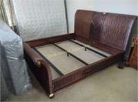 King Size Sleigh Bed Wicker