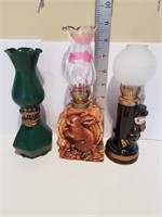 Antique Oil Lamps 3 Piece
