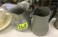 2 alum water pitchers