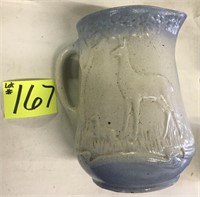 Blue & white stone pitcher