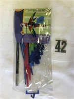 27" Scarlet Macaw spinner kite Wind garden