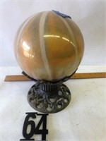 Gazing ball on short small stand