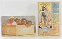 2 Vintage Black Americana Post Cards