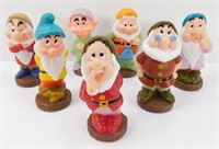Disney Seven Dwarfs Rubber Squeaky Toys/Dolls