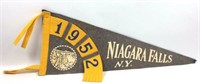 Vintage 1952 Niagara Falls N.Y. Felt Pennant