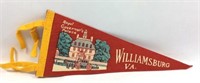 Vintage Williamsburg Va. Felt Pennant
