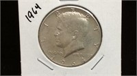 1964 Silver Kennedy Half Dollar Coin