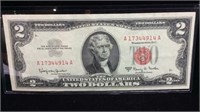 1953-A Red Seal Two Dollar Bill