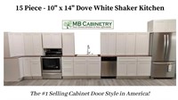 10' x 14' Dove White Shaker Cabinet Set