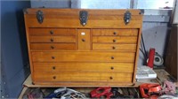 Oak Machinist Tool Cabinet & Contents