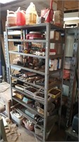 2 Sets Steel Shelving & Contents
