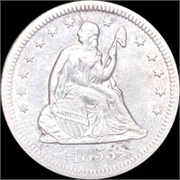 1855-O Seated Liberty Quarter CLOSELY UNC "ARROWS"