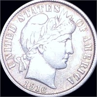 1916-S Barber Silver Dime LIGHTLY CIRCULATED