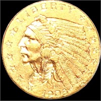 1908 $2.50 Gold Quarter Eagle LIGHTLY CIRCULATED