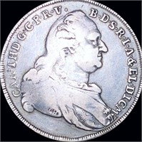 1782 Bavarian Silver Thaler LIGHTLY CIRCULATED