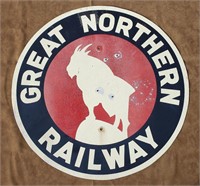 Wonderful Great Northern Railway Railroad Sign