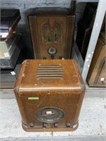 Lot: Two Vintage Tombstone Radios.