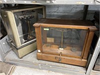 Lot: 2 Antique Balance Scales in Cases.
