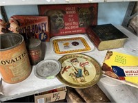 Lot: Vintage Advertising Items- Cans, Trays, etc.