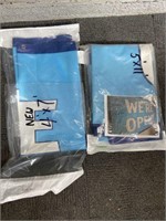 Lot of 2 Brand New "We're Open!" Banners.